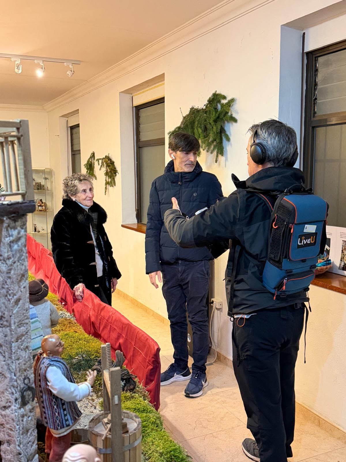 Cámaras de Telemadrid preparando la grabación