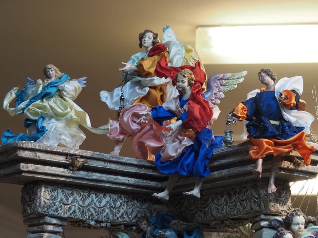 Niño Jesús y ángeles